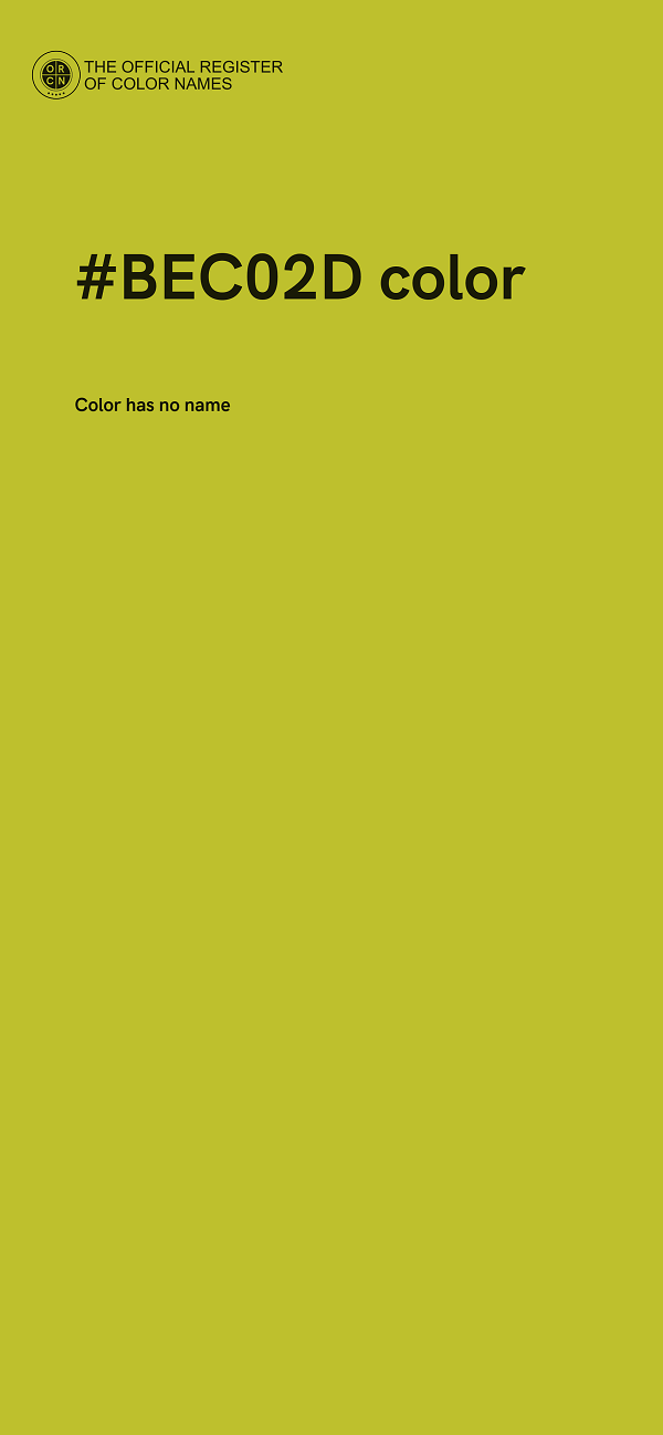 #BEC02D color image