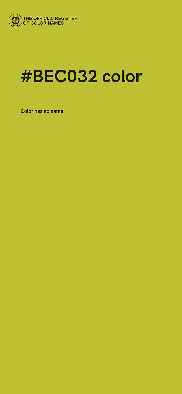 #BEC032 color image