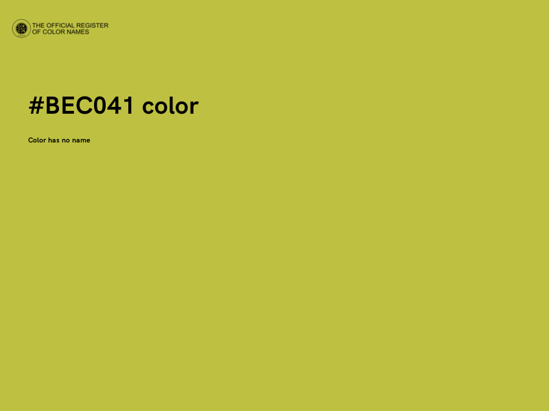 #BEC041 color image
