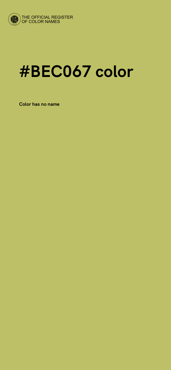 #BEC067 color image