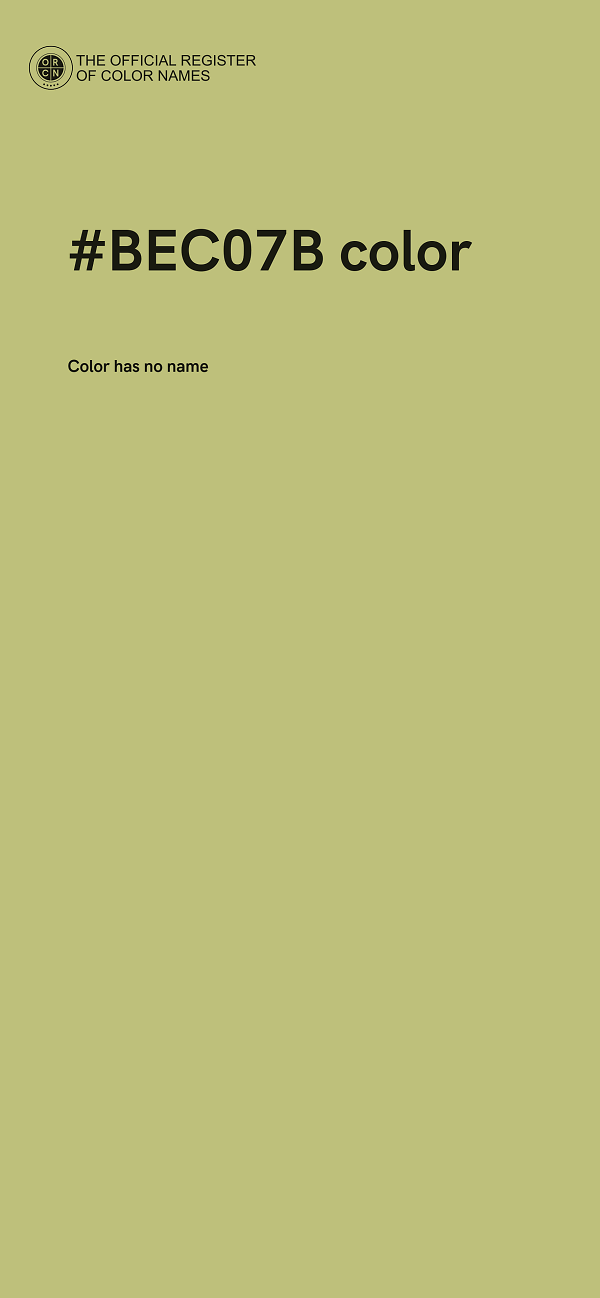 #BEC07B color image