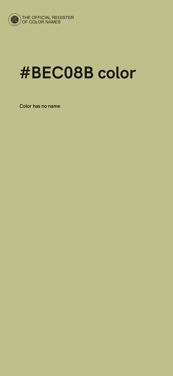 #BEC08B color image