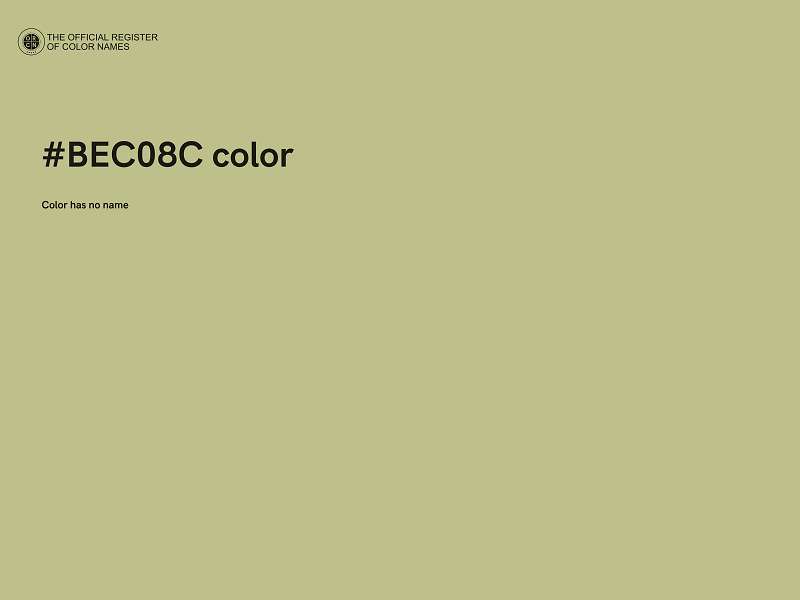 #BEC08C color image