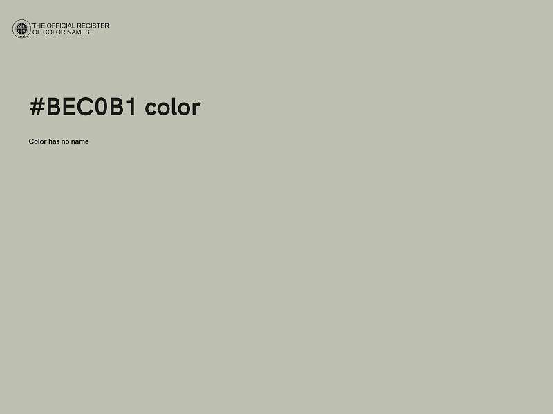 #BEC0B1 color image