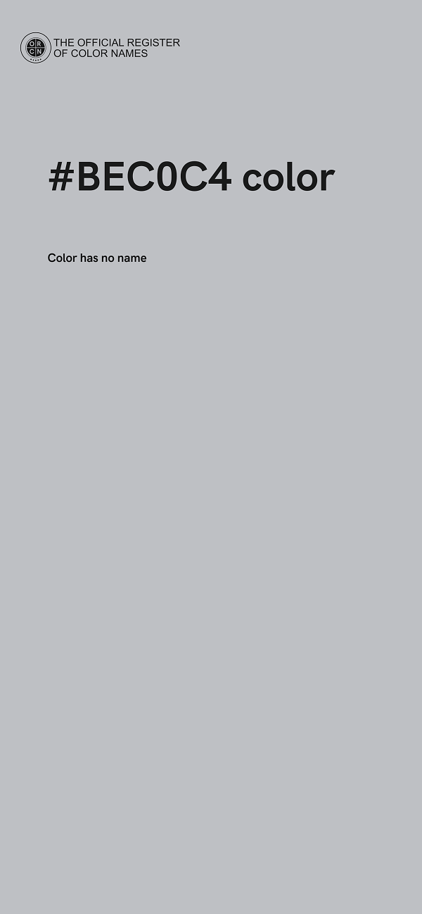 #BEC0C4 color image