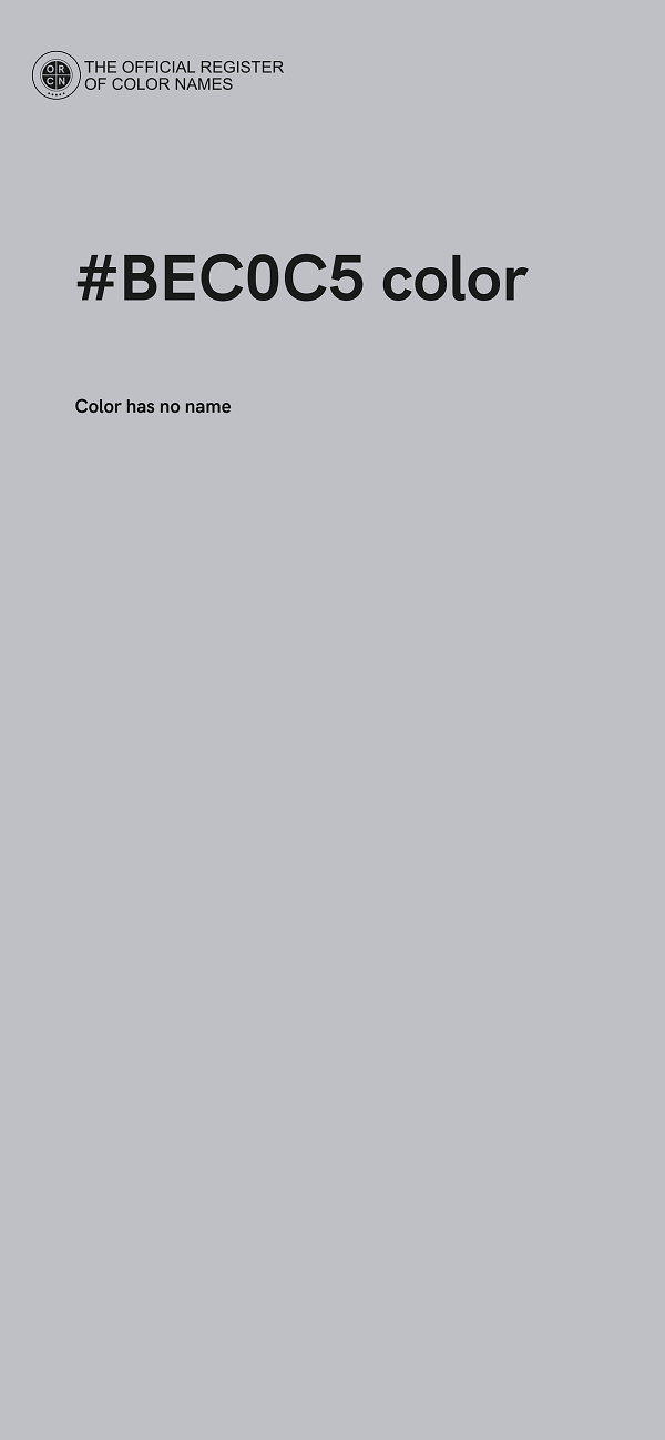 #BEC0C5 color image
