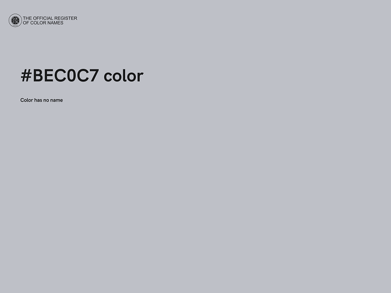 #BEC0C7 color image