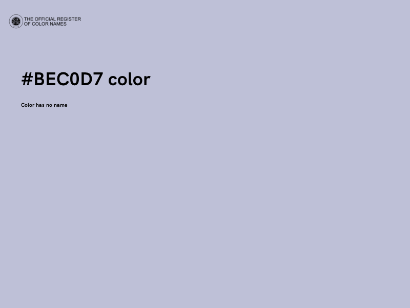#BEC0D7 color image