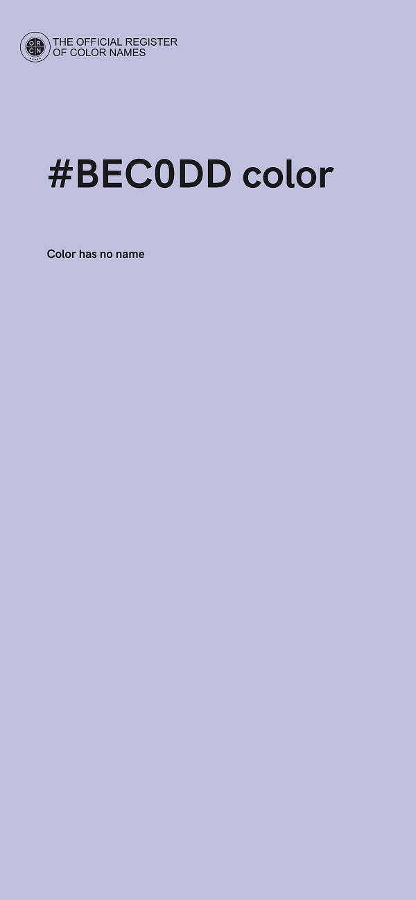 #BEC0DD color image