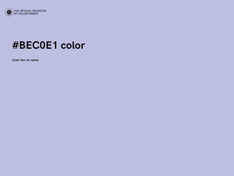 #BEC0E1 color image