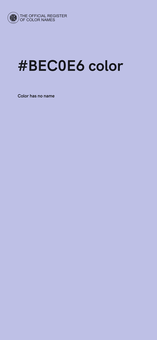 #BEC0E6 color image