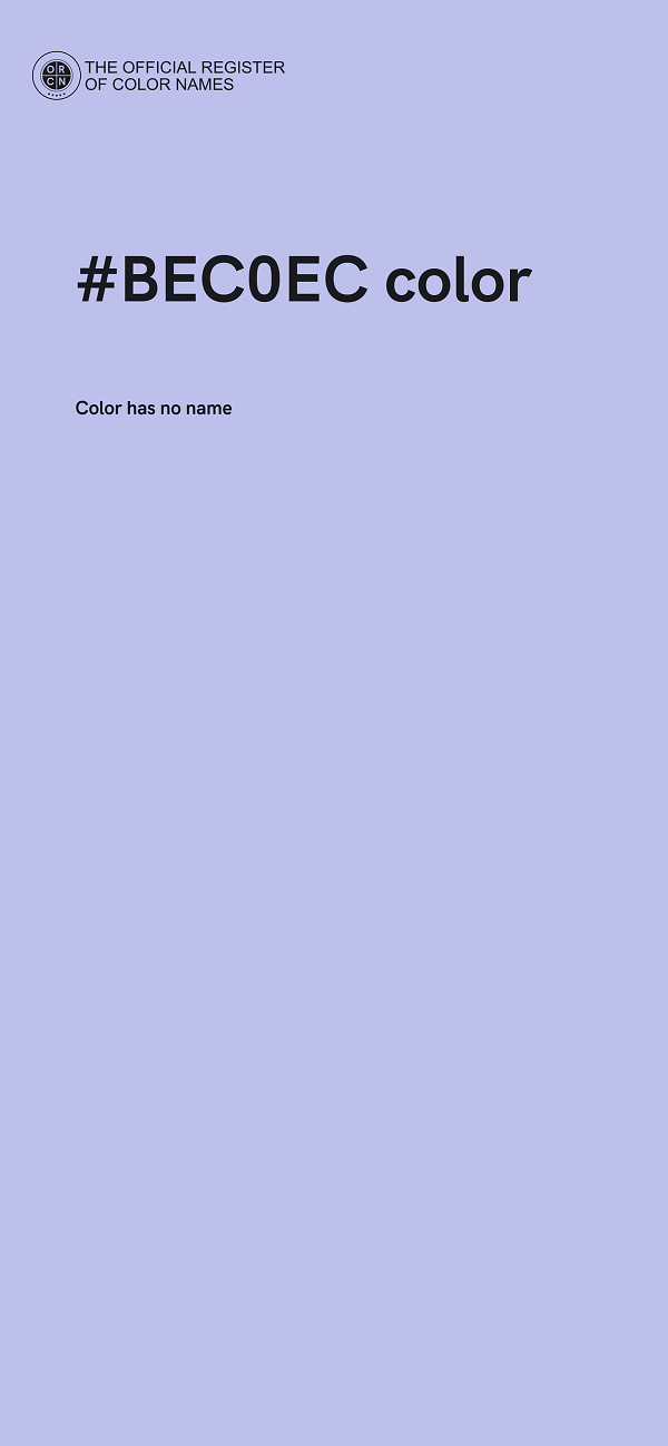 #BEC0EC color image