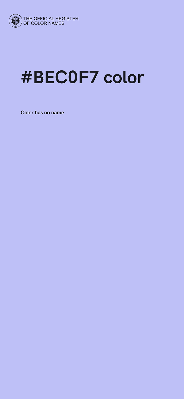 #BEC0F7 color image