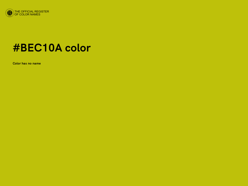#BEC10A color image