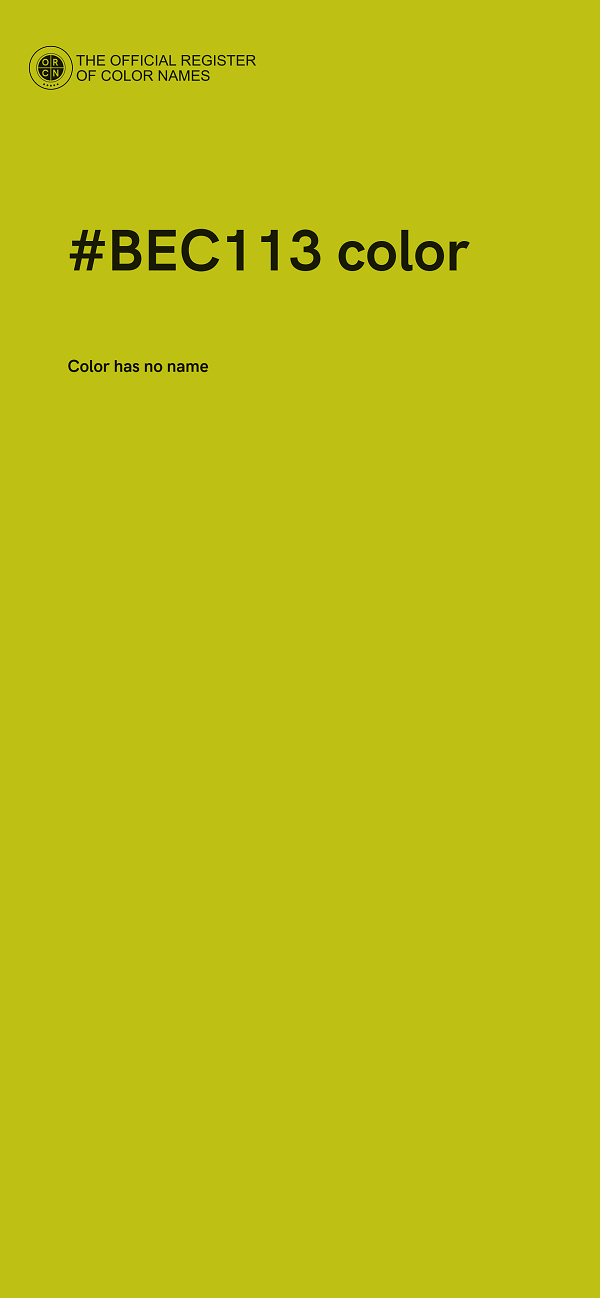 #BEC113 color image