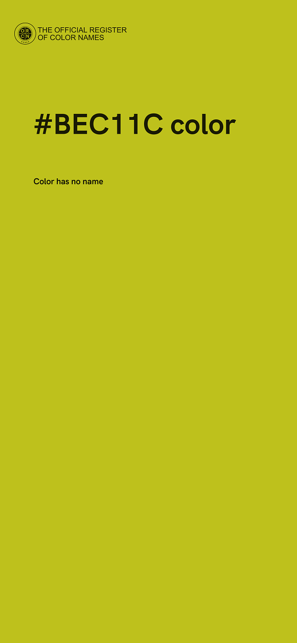 #BEC11C color image