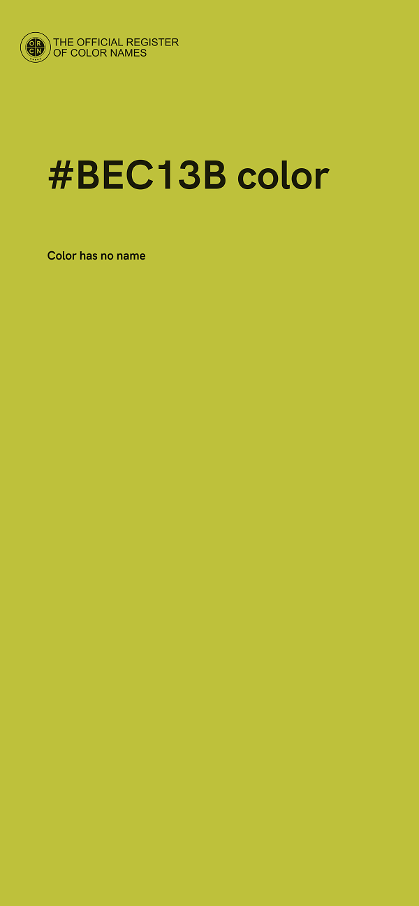 #BEC13B color image