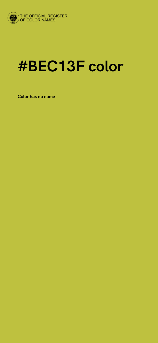 #BEC13F color image