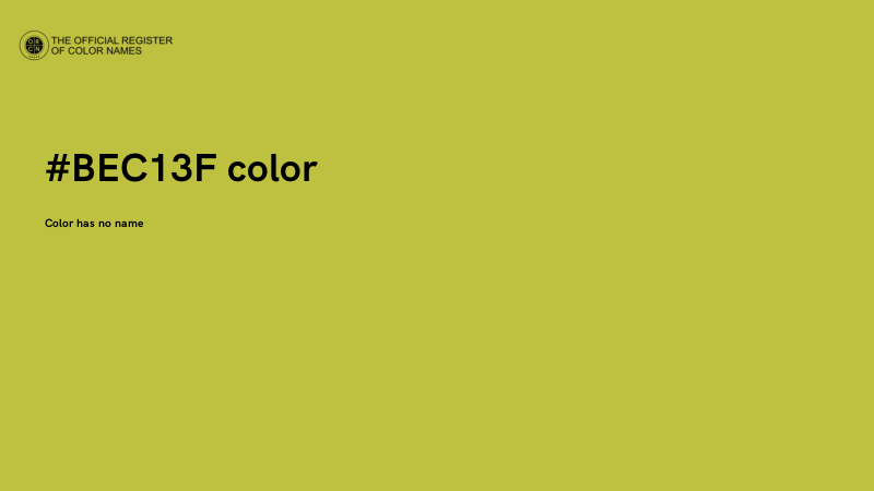 #BEC13F color image