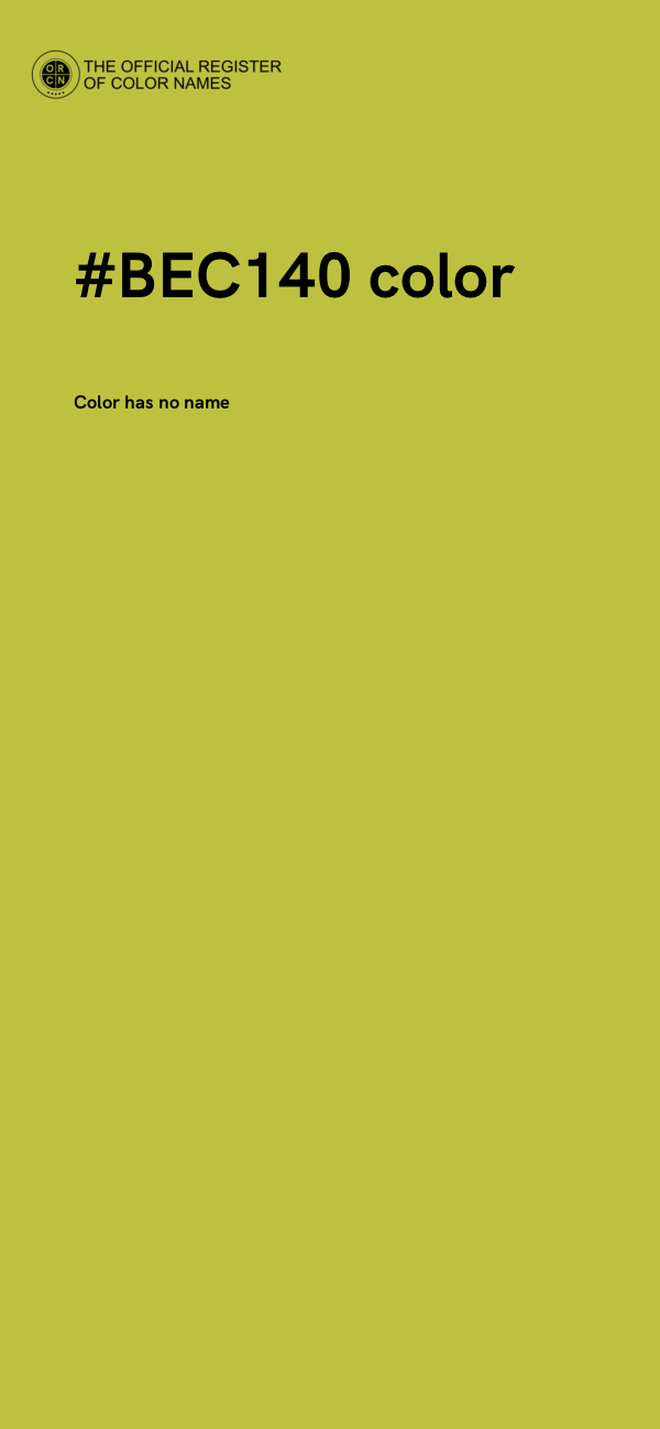 #BEC140 color image