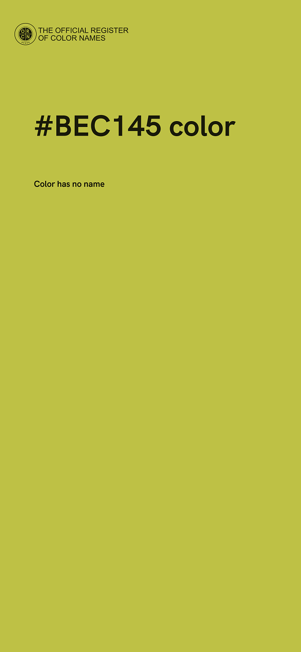 #BEC145 color image