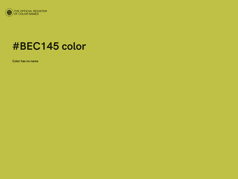 #BEC145 color image