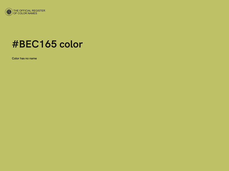 #BEC165 color image