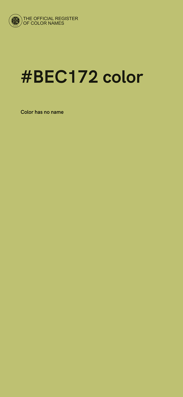 #BEC172 color image