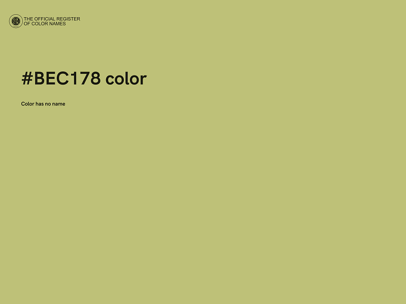 #BEC178 color image