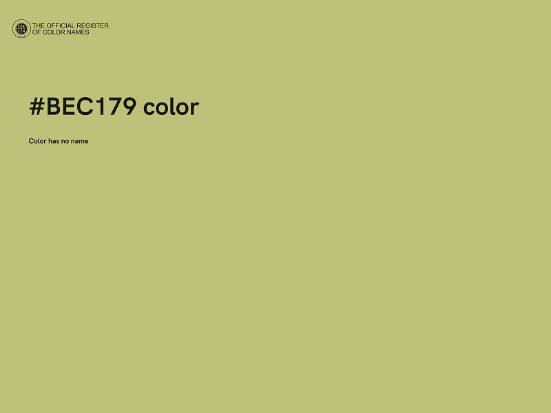 #BEC179 color image