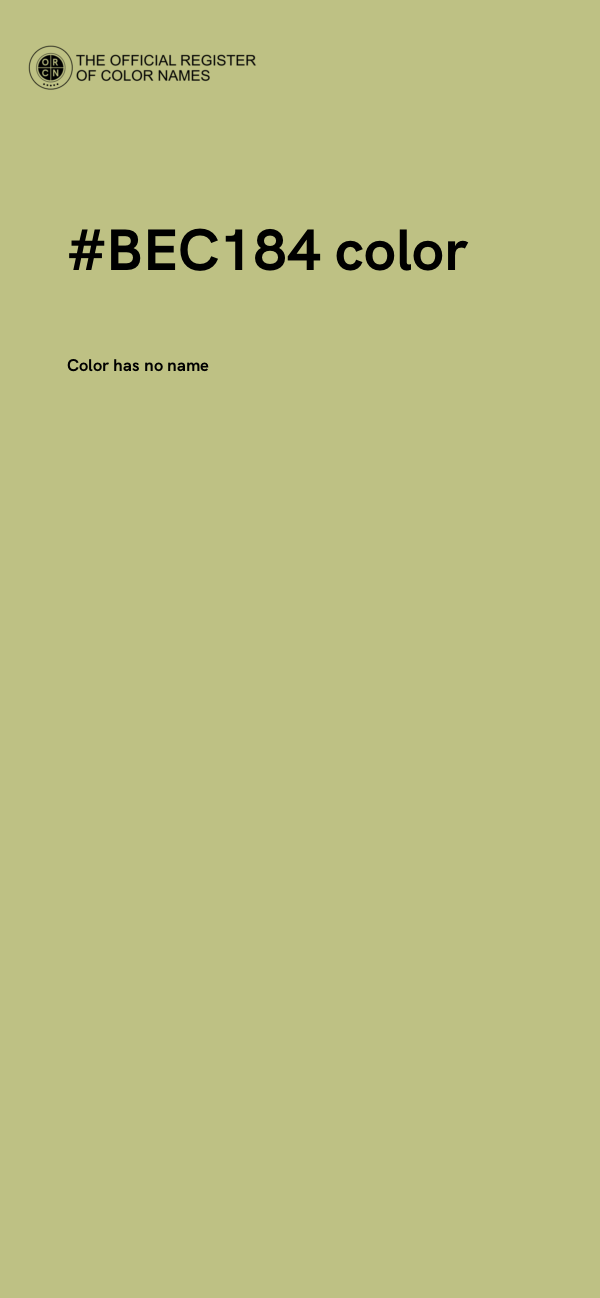 #BEC184 color image