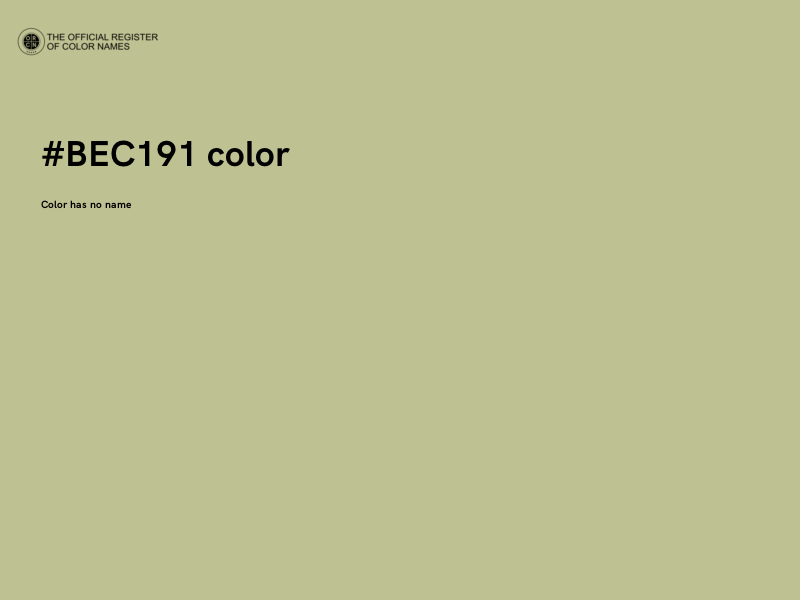 #BEC191 color image