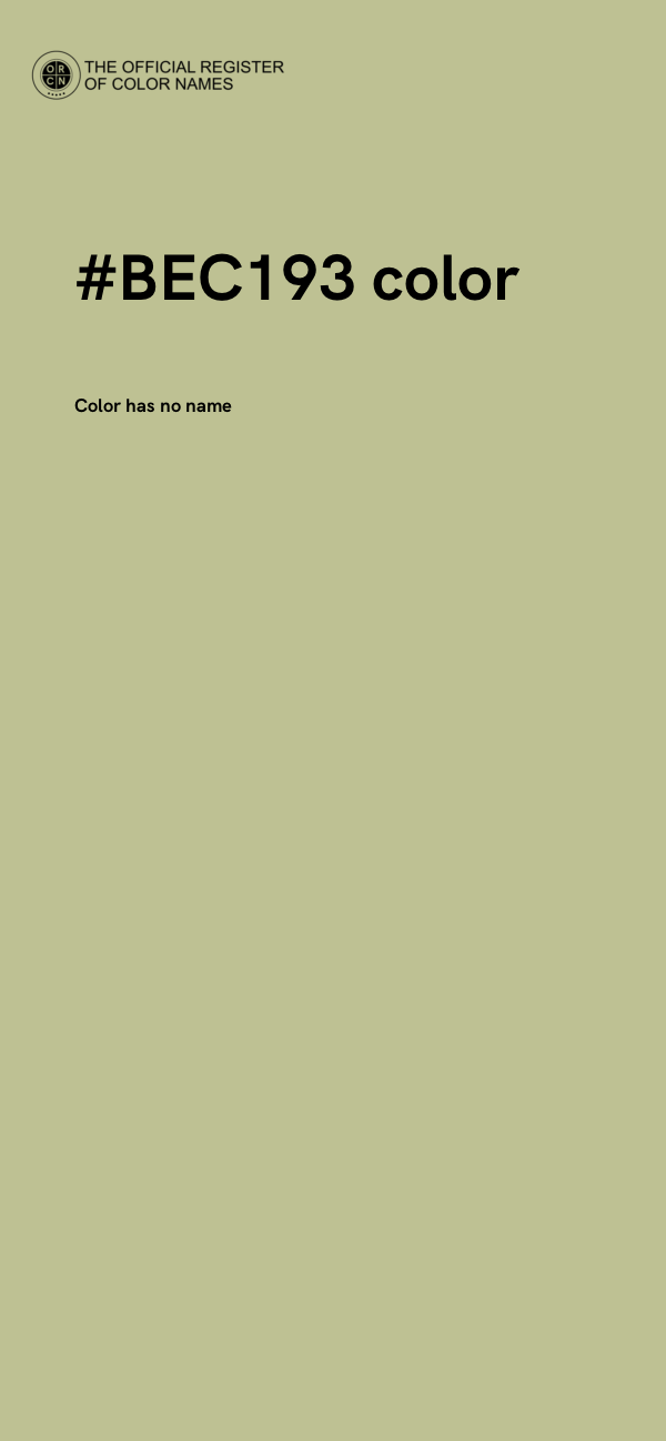 #BEC193 color image