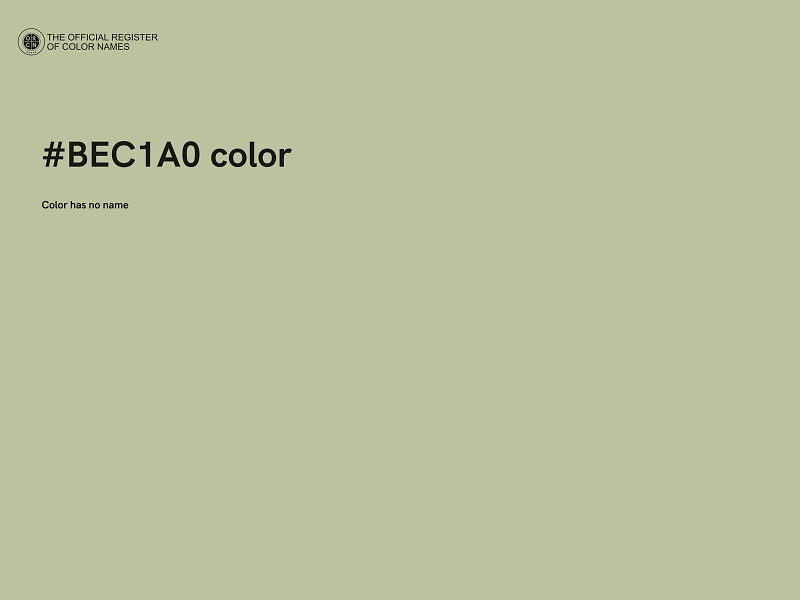 #BEC1A0 color image