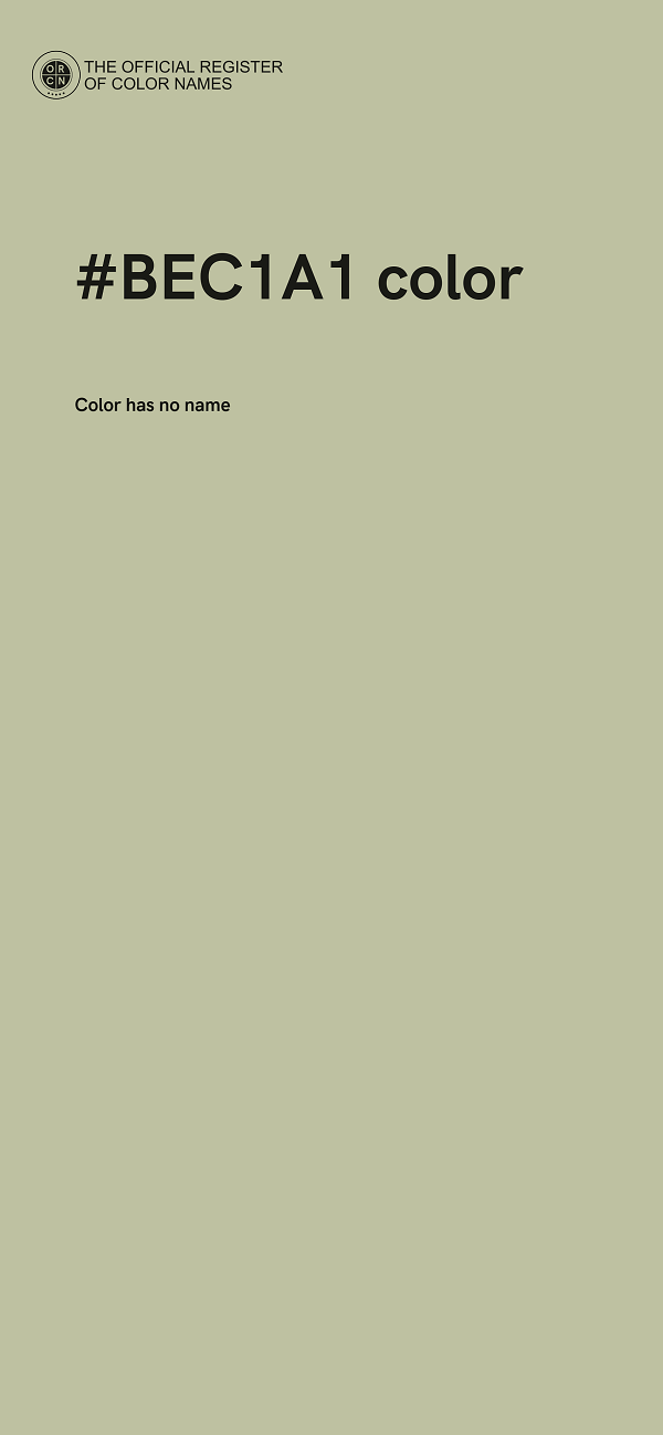 #BEC1A1 color image