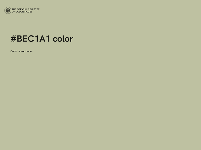 #BEC1A1 color image