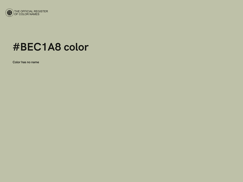 #BEC1A8 color image