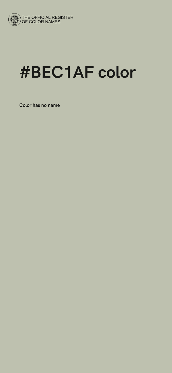 #BEC1AF color image