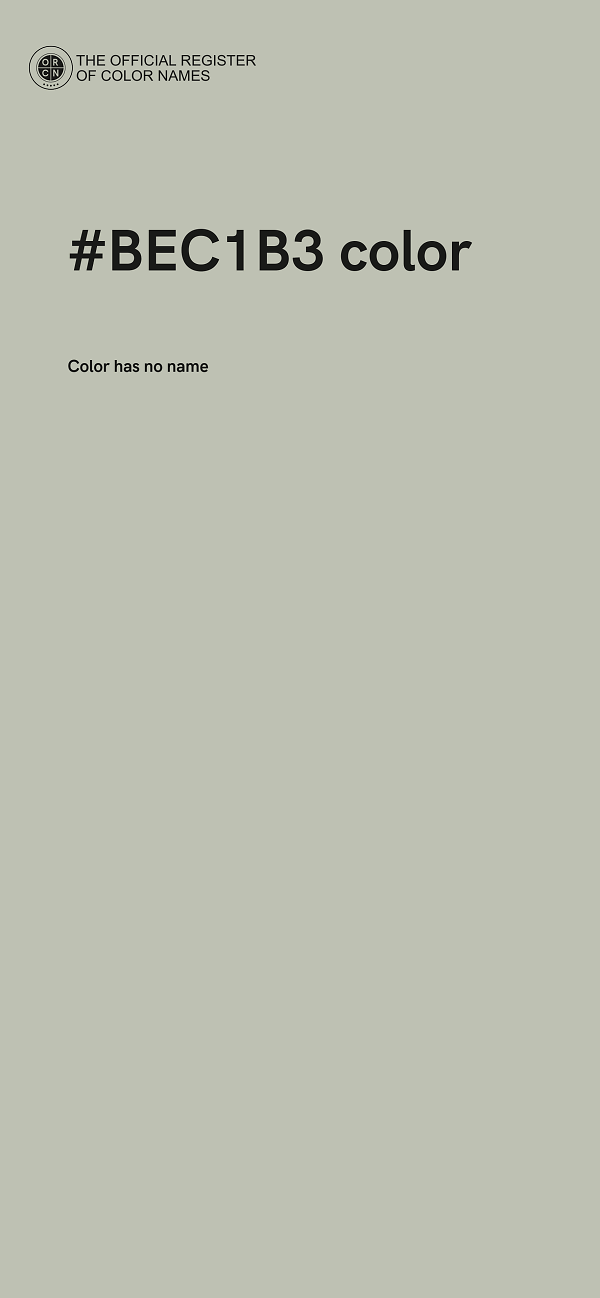 #BEC1B3 color image