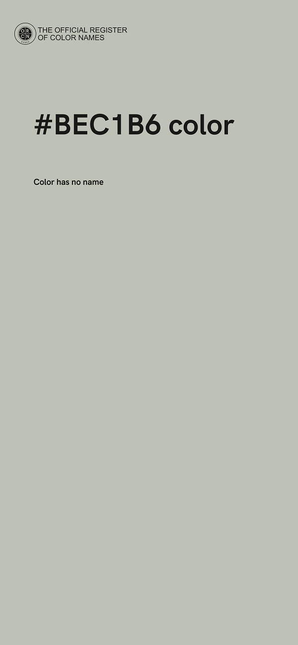 #BEC1B6 color image
