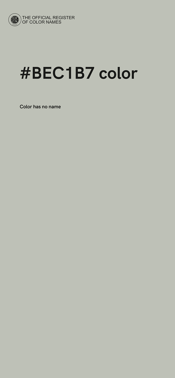 #BEC1B7 color image