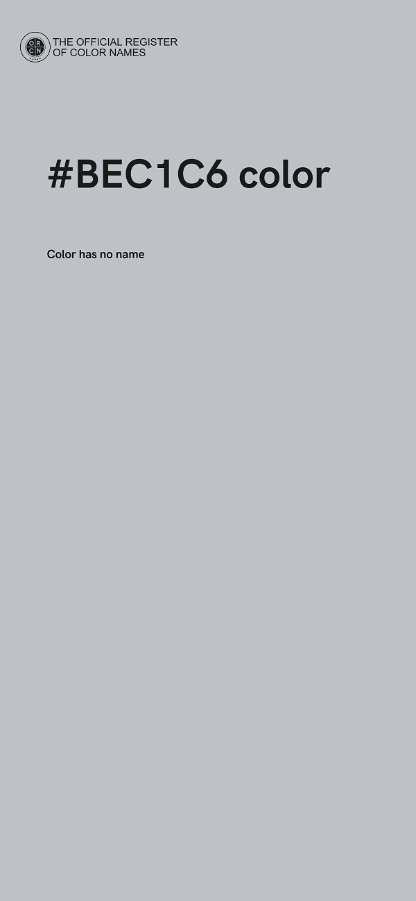 #BEC1C6 color image