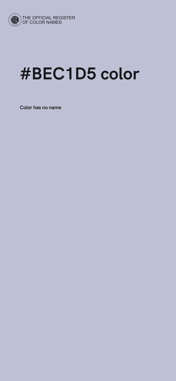 #BEC1D5 color image