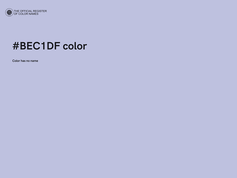 #BEC1DF color image