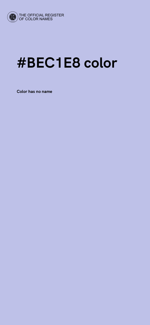 #BEC1E8 color image