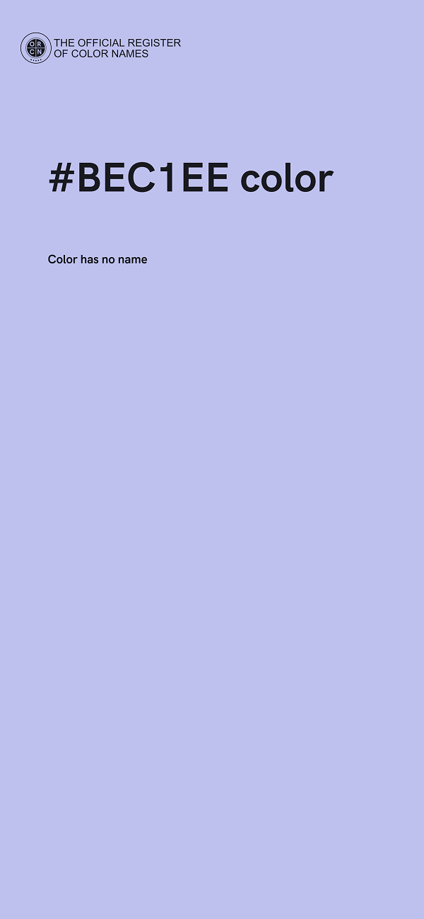 #BEC1EE color image