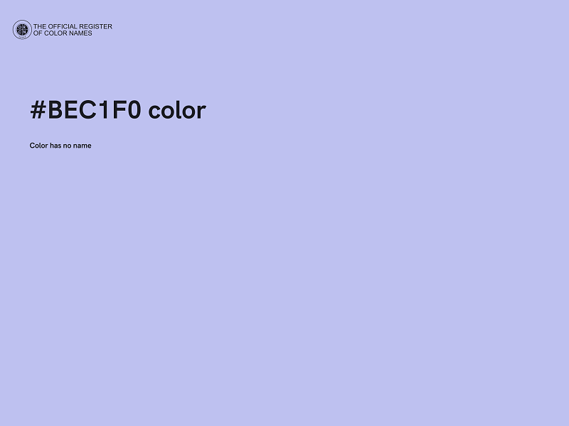 #BEC1F0 color image