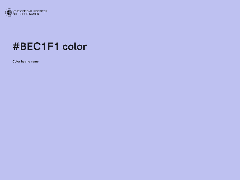 #BEC1F1 color image