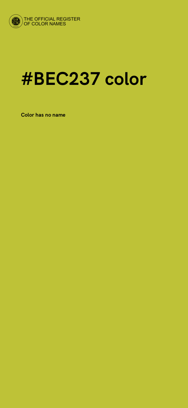 #BEC237 color image