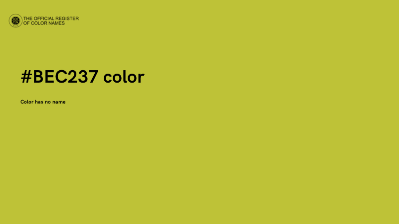#BEC237 color image